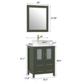 Bathroom Vanity with Basin Engineered Marble Top and Mirror CVC24