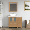 Bathroom Vanity with Basin Engineered Marble Top and Mirror CVC24