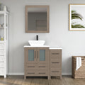 Bathroom Vanity with Basin Engineered Marble Top and Mirror CVC24