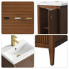 Solid Wood Freestanding Bathroom Vanity Cabinet with Ceramic sink CVL MB(Assembled)