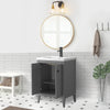 Solid Wood Freestanding Bathroom Vanity Cabinet with Ceramic sink CVL MB(Assembled)