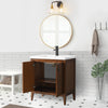 Solid Wood Freestanding Bathroom Vanity Cabinet with Ceramic sink CVL MB(Assembled)