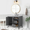 Solid Wood Freestanding Bathroom Vanity Cabinet with Ceramic sink CVL MB(Assembled)