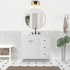 Solid Wood Freestanding Bathroom Vanity Cabinet with Ceramic sink CVL MB(Assembled)