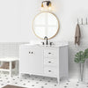 Solid Wood Freestanding Bathroom Vanity Cabinet with Ceramic sink CVL MB(Assembled)