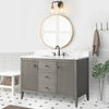 Solid Wood Freestanding Bathroom Vanity Cabinet with Ceramic sink CVL MB(Assembled)