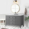 Solid Wood Freestanding Bathroom Vanity Cabinet with Ceramic sink CVL MB(Assembled)