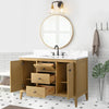 Solid Wood Freestanding Bathroom Vanity Cabinet with Ceramic sink CVL MB(Assembled)