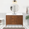 Solid Wood Freestanding Bathroom Vanity Cabinet with Ceramic sink CVL MB(Assembled)