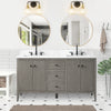 Solid Wood Freestanding Bathroom Vanity Cabinet with Ceramic sink CVL MB(Assembled)