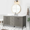 Solid Wood Freestanding Bathroom Vanity Cabinet with Ceramic sink CVL MB(Assembled)