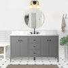 Solid Wood Freestanding Bathroom Vanity Cabinet with Ceramic sink CVL MB(Assembled)