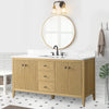 Solid Wood Freestanding Bathroom Vanity Cabinet with Ceramic sink CVL MB(Assembled)