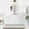 Solid Wood Freestanding Bathroom Vanity Cabinet with Ceramic sink CVL MB(Assembled)