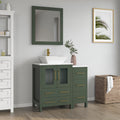 Bathroom Vanity with Basin Engineered Marble Top and Mirror CVC24
