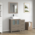 Bathroom Vanity with Basin Engineered Marble Top and Mirror CVC24