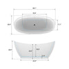 Acrylic Clawfoot Freestanding Bathtub B5132