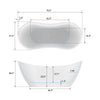 Acrylic Clawfoot Freestanding Bathtub B51 72