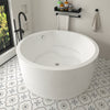 Acrylic Flatbottom Freestanding Bathtub in White B81 Troyes