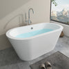 Acrylic Flatbottom Freestanding Bathtub in White B81 Lorient