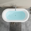 Acrylic Flatbottom Freestanding Bathtub in White B81 Lorient