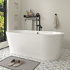 Acrylic Flatbottom Freestanding Bathtub in White B81 Lorient