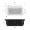 Acrylic Flatbottom Freestanding Bathtub B81 Cholet