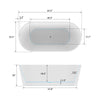 Acrylic Flatbottom Freestanding Bathtub B81 Bordeaux