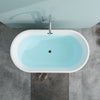 Acrylic Flatbottom Freestanding Non Slip Soaking Bathtub B81 Domme