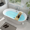 Acrylic Flatbottom Freestanding Non Slip Soaking Bathtub B81 Domme