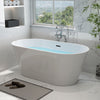 Acrylic Flatbottom Freestanding Non Slip Soaking Bathtub B81 Domme