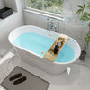 Acrylic Flatbottom Freestanding Non Slip Soaking Bathtub B81 Domme