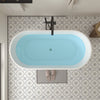 Acrylic Flatbottom Freestanding Non Slip Soaking Bathtub B81 Domme