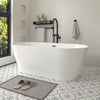 Acrylic Flatbottom Freestanding Non Slip Soaking Bathtub B81 Domme