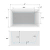 Acrylic Freestanding Soaking Bathtub with Right Drain B81 Vannes