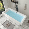 Acrylic Freestanding Soaking Bathtub with Center Drain B81 Strasbourg