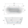 Acrylic Freestanding Soaking Bathtub B8362