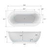 Acrylic Freestanding Soaking Bathtub B8372