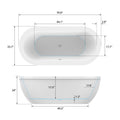 Acrylic Freestanding Soaking Bathtub B8372