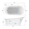 Acrylic Freestanding Soaking Bathtub B8392