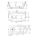 Acrylic Flatbottom Freestanding Bathtub B841