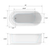 Acrylic Soaking Bathtub B909