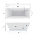 Acrylic Freestanding Soaking Bathtub B8202