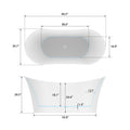 Acrylic Freestanding Soaking Bathtub B8052
