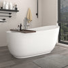 Solid Surface Resin Stone Flatbottom Freestanding Bathtub BS11