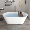 Solid Surface Resin Stone Flatbottom Freestanding Bathtub BS12