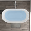 Solid Surface Resin Stone Flatbottom Freestanding Bathtub BS12