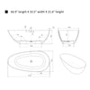 Solid Surface Resin Stone Flatbottom Freestanding Bathtub BS13