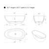 Solid Surface Resin Stone Flatbottom Freestanding Bathtub BS13