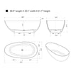 Solid Surface Resin Stone Flatbottom Freestanding Bathtub BS13